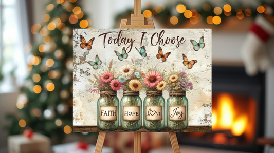 Today I Choose Stretched Canvas